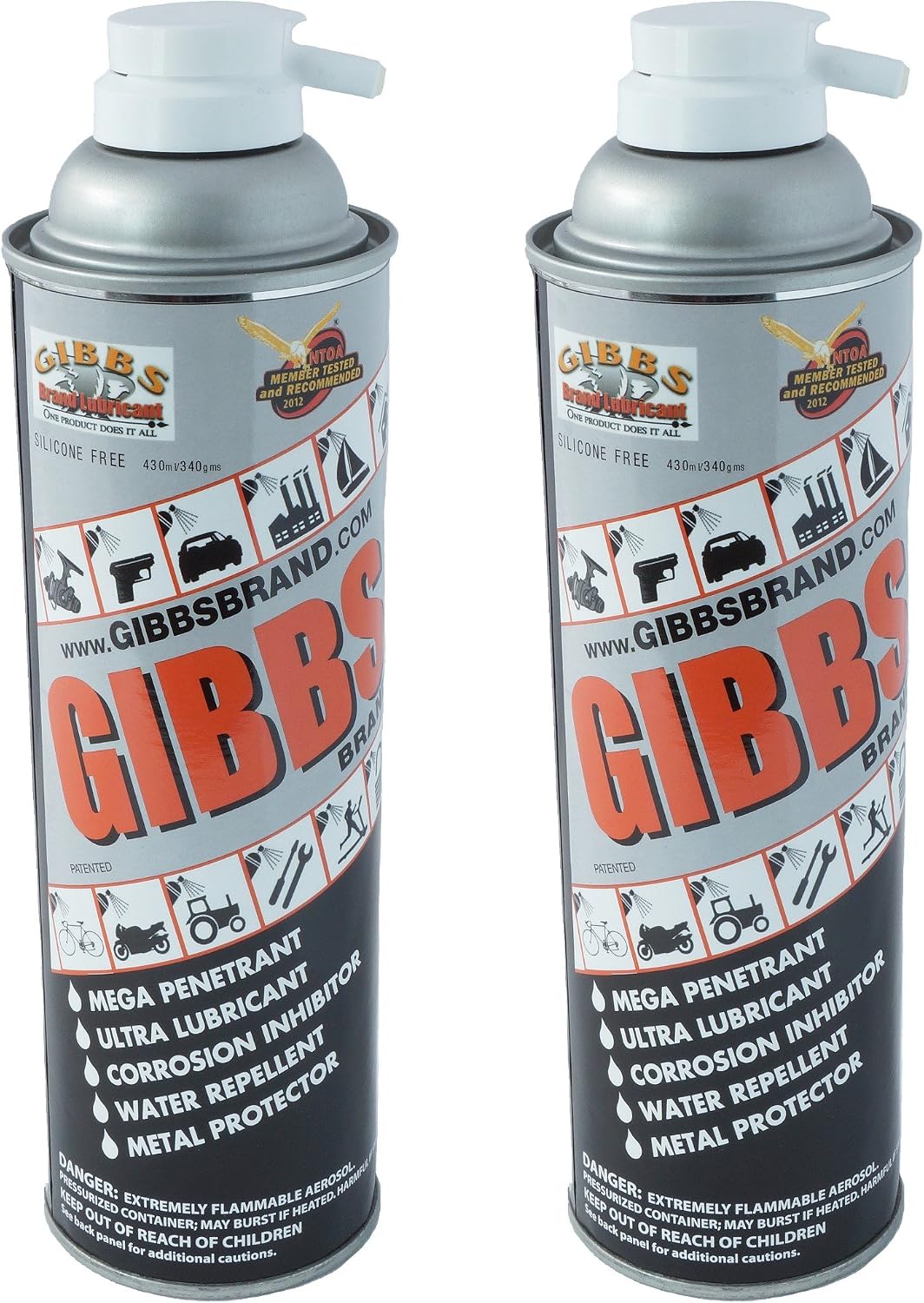 Gibbs Brand Lubricant (2-12oz cans)