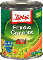 Libby's Peas & Carrots | Deliciously Sweet, Vibrantly Orange Diced Carrots & Succulent Green Sweet Peas | Grown & Made in USA | 8.5 oz (Pack of 12)