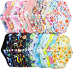 Random Prints Meduim Size Regular Cloth Menstrual Pads Reusable Sanitary Pads (M-5 PCS-Random Prints)