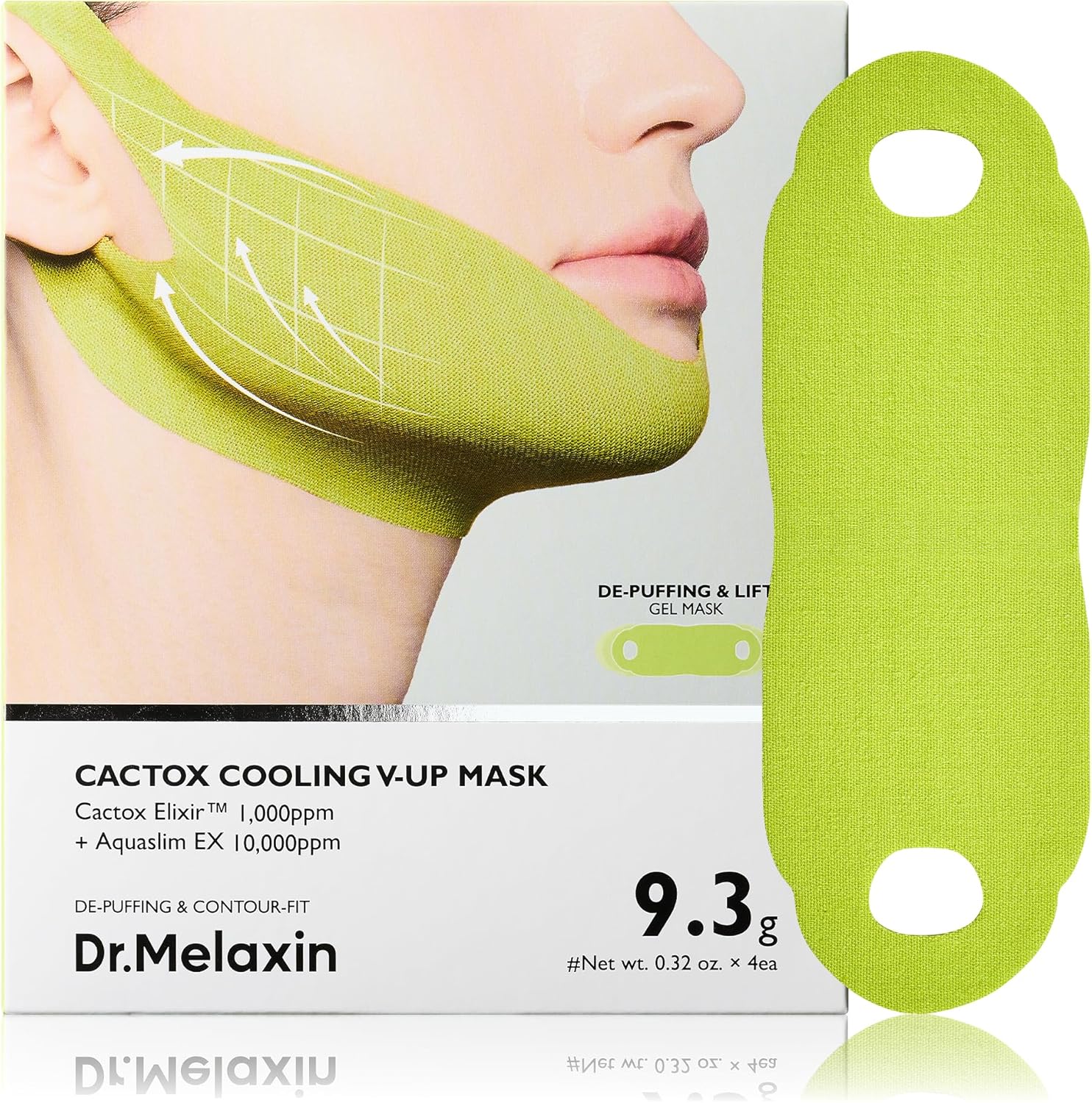 Dr.Melaxin CACTOX V-Lifting Mewing Band – Cactox + Caffeine + Collagen Double Chin Lifting Band for Sagging Jawline & Facial Puffiness | 115.49% Jaw & Chin Lifting Improvement | Korean V-Line Lifting
