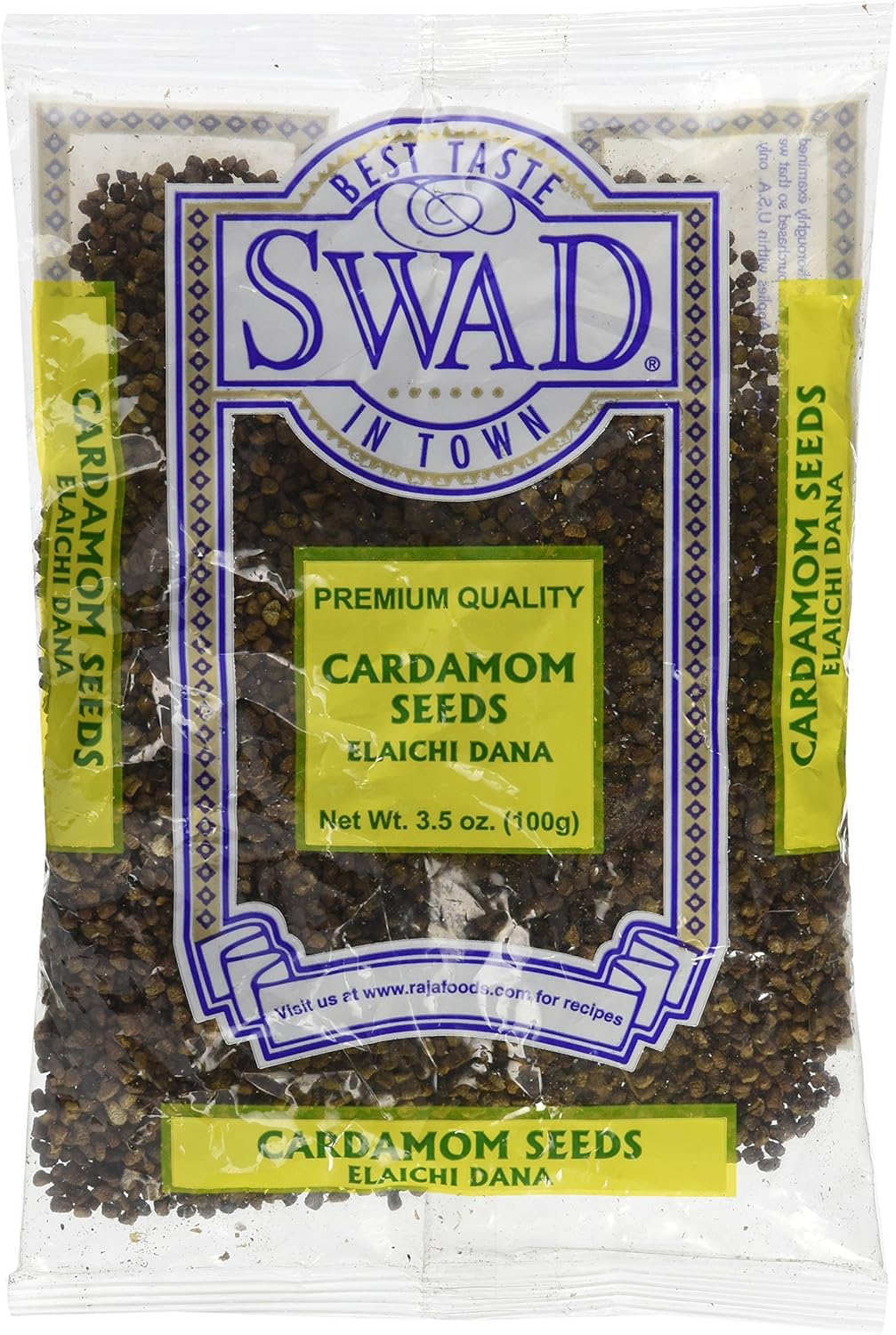 Swad Premium Quality Cardamom Seeds Decorticated (Elaichi Dana) / 100g., 3.5oz