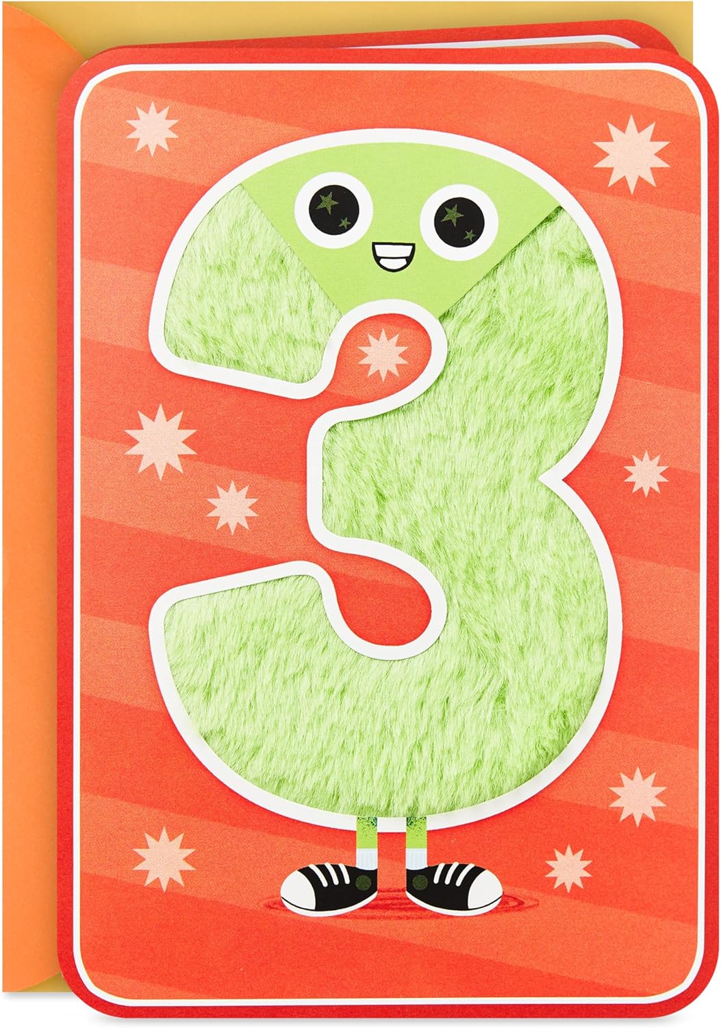 Hallmark 3rd Birthday Card for Kids (Fuzzy Number)