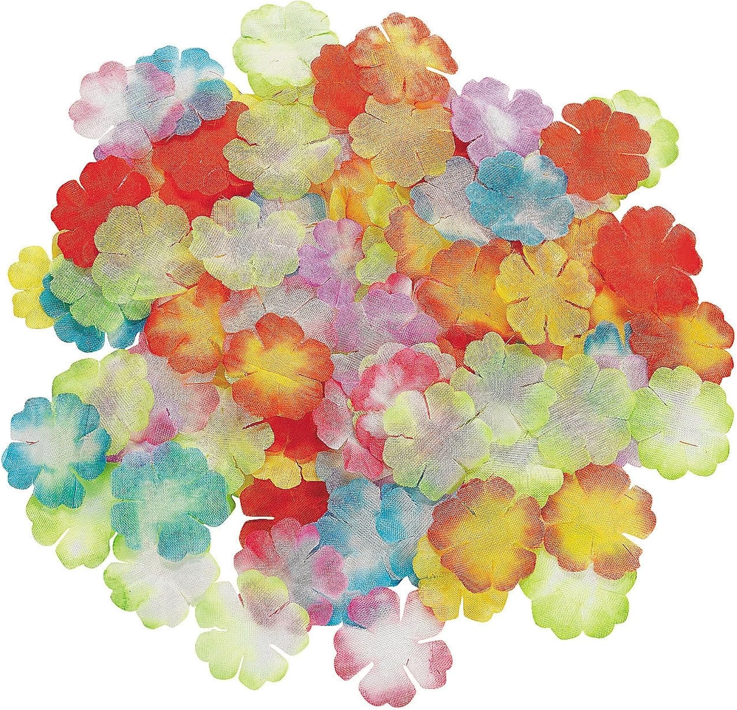 Fun Express Tropical Flower Petals 1000 Pieces - Hibiscus Flowers Artificial Rose for Hawaiian Party Decorations | Luau Party Supplies & Beach Theme Decor | Vase Fillers for Summer Celebrations