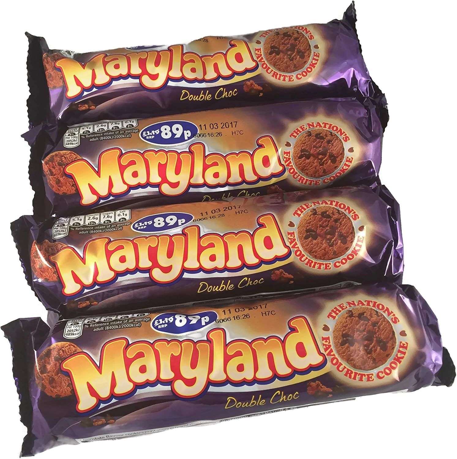 Maryland Double Chocolate Cookies - 145g - Pack of 4 (145g x 4)