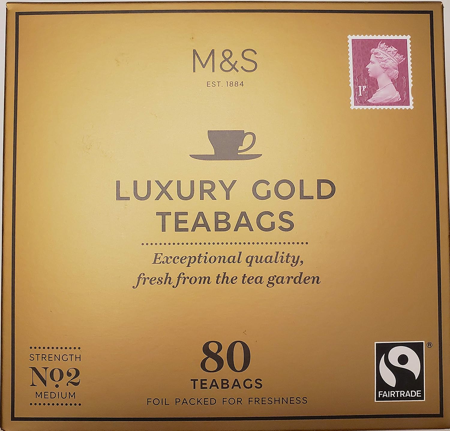 Marks and Spencer UK. Luxury Gold Range Teabags 80 Bags. (1 Pack)