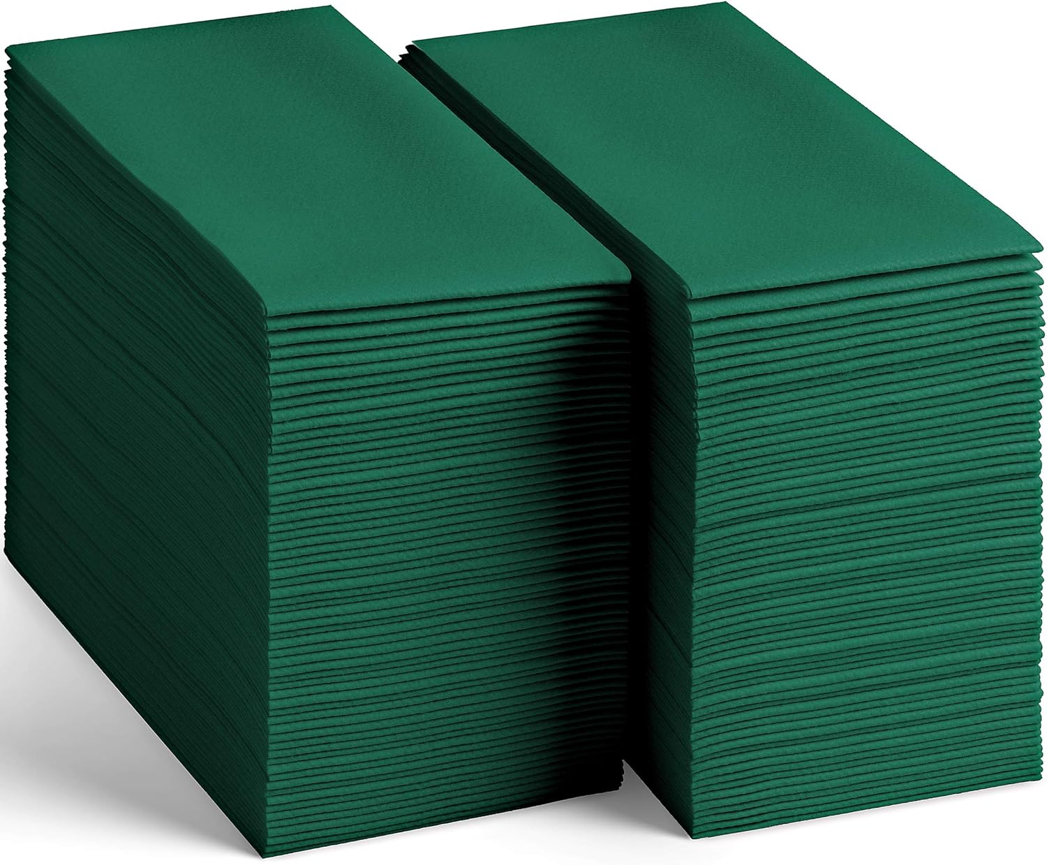 200-Pack Disposable Linen-Feel Green Napkins, 12" x 17" Cloth-Like Paper Dinner Napkins For Christmas, Wedding, Bathroom, Party Or Event