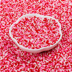 Valentine Nonpareils Sprinkles - 2mm Red Pink White Mini Edible Pearls, White Pink Sprinkles for Cake Decorating, Cupcake, Cookie, Baking, Donuts, Ice Cream Toppings 130g/4.58oz
