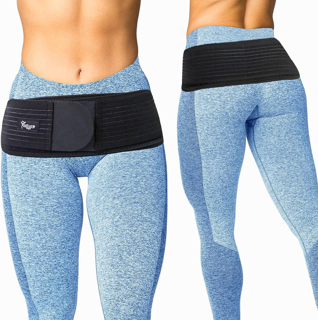 Posture Magic Sacroiliac SI Joint Support Belt for Women and Men - Reduce Sciatic, Pelvic, Lower Back and Leg Pain - Stabilize SI Joint (Plus (Hip Size 46-55"))