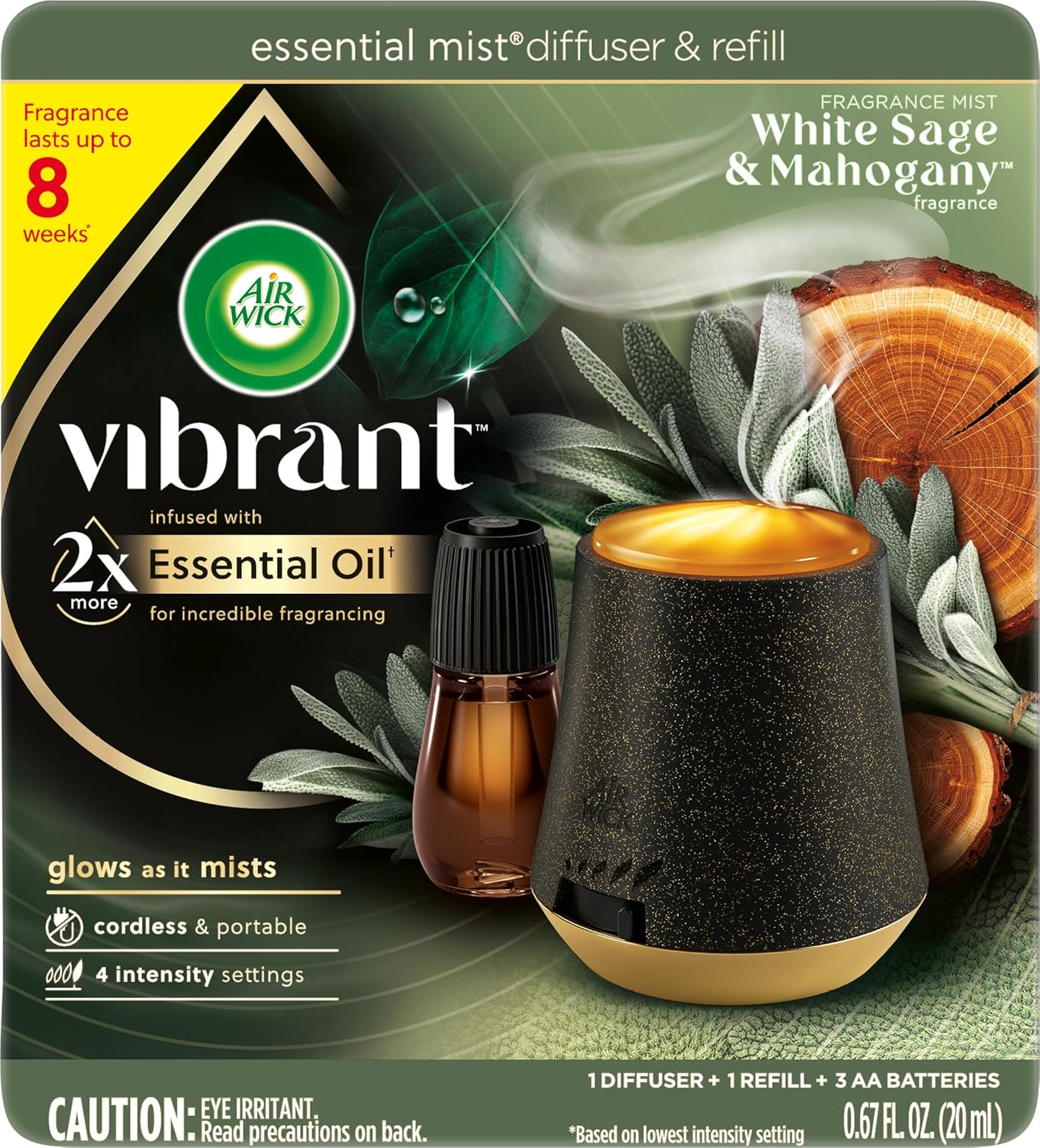 AIR WICK® Essential Mist - Vibrant Starter Kit White Sage & Mahogany 3/1 ct.