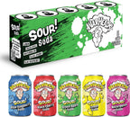 WARHEADS SODA - Sour Fruity Soda with Classic Warheads Flavors – Perfectly Balanced Sweet and Sour Soda - Warheads Candy Throwback Treat, Soda, Cocktail Mixer, Pack of 5, 12oz Cans (Sampler Pack)