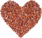 Crocon 1/2 LB Crushed Red Jasper Chips Bulk Stones 1100+ Carats Natural Quartz Pieces Irregular Shape Gemstones for House Warming Gifts New Home and Chakra Healing Crystals Home Décor Gifts for Women