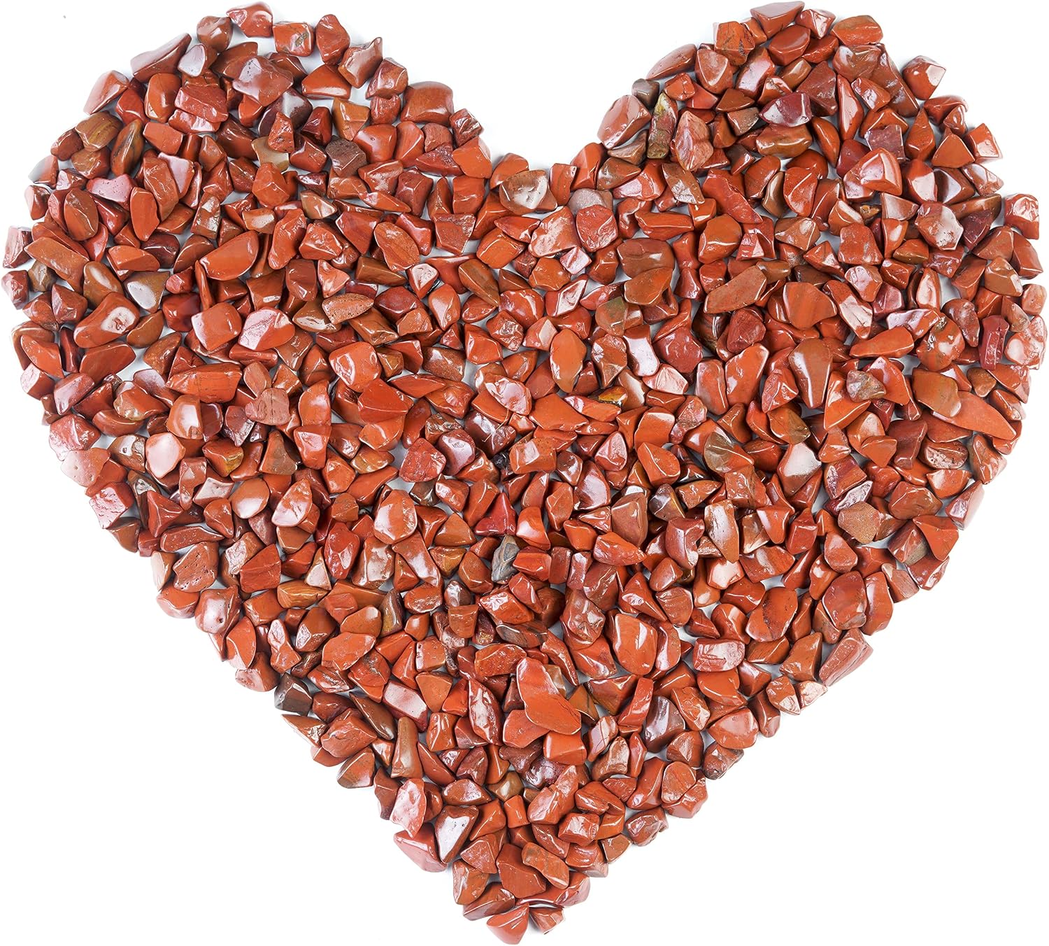 Crocon 1/2 LB Crushed Red Jasper Chips Bulk Stones 1100+ Carats Natural Quartz Pieces Irregular Shape Gemstones for House Warming Gifts New Home and Chakra Healing Crystals Home Décor Gifts for Women