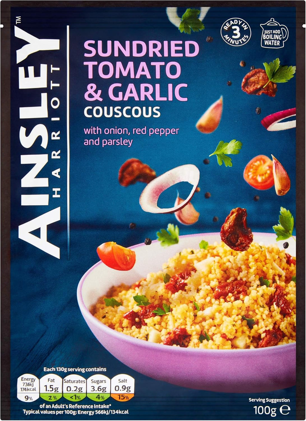 Ainsley Harriott Sun Dried Tomato Couscous 100 g (Pack of 12)