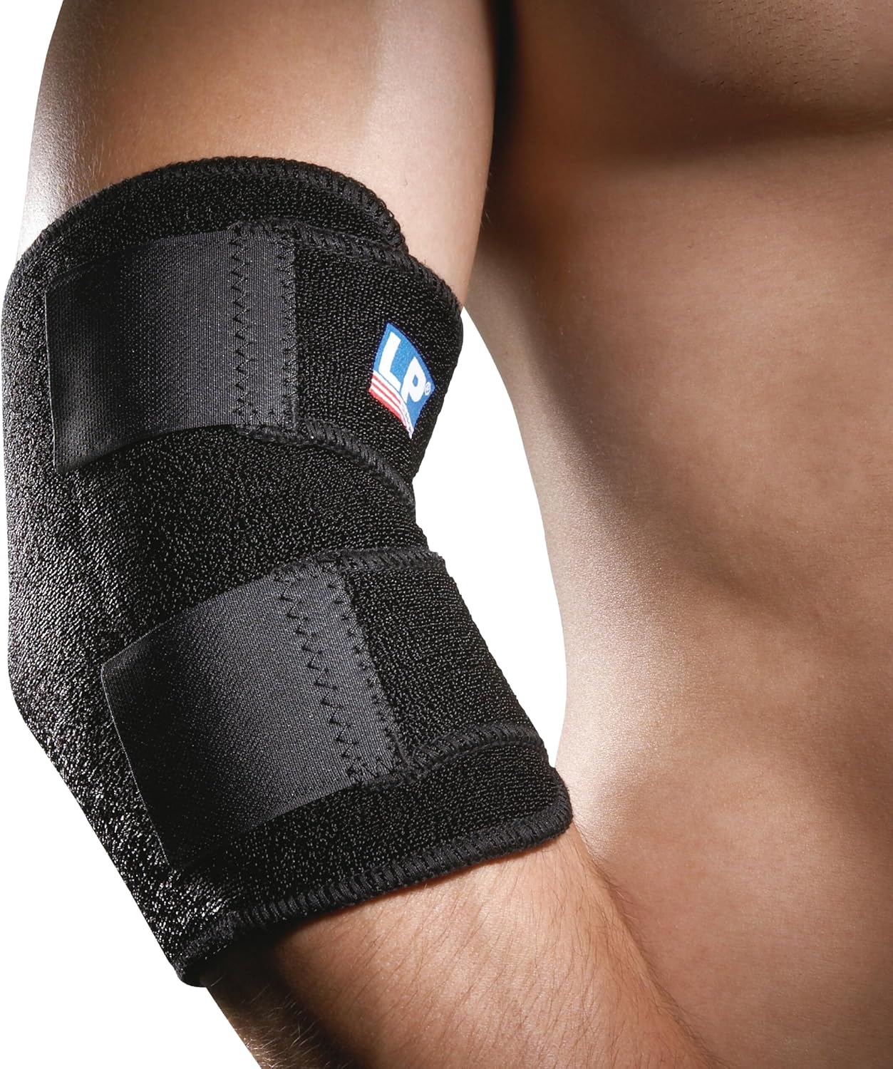 LP SUPPORT 759 Adjustable Elbow Support Wrap - Pain Relief for Tennis, Tendonitis, Sprained Elbows, Arthritis, Weightlifting, Workout, Golfer's Elbow, For Men, Women and Youth - One Size Fits All -