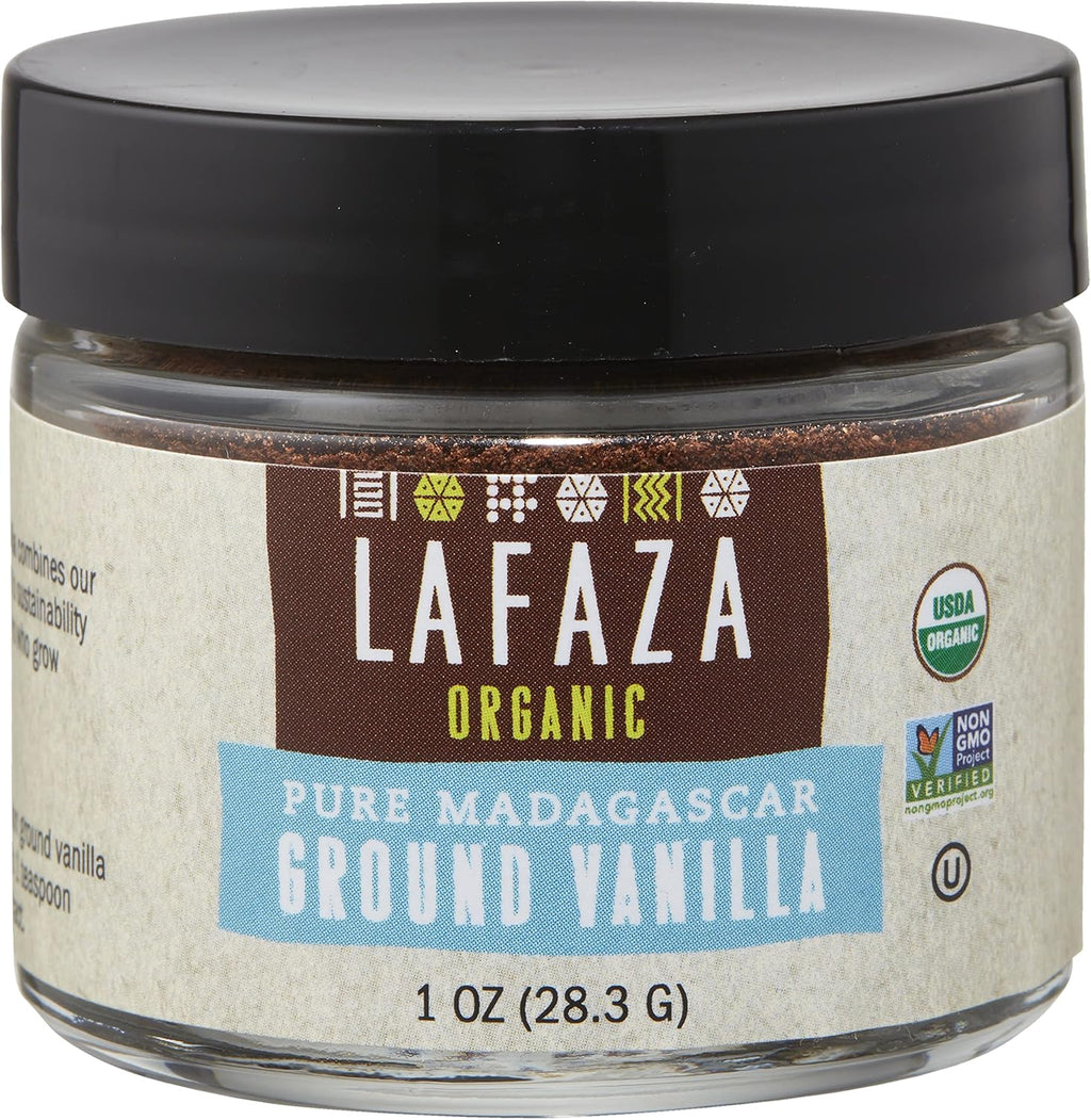 Lafaza Organic Madagascar Bourbon Pure Ground Vanilla Bean Powder, 1oz