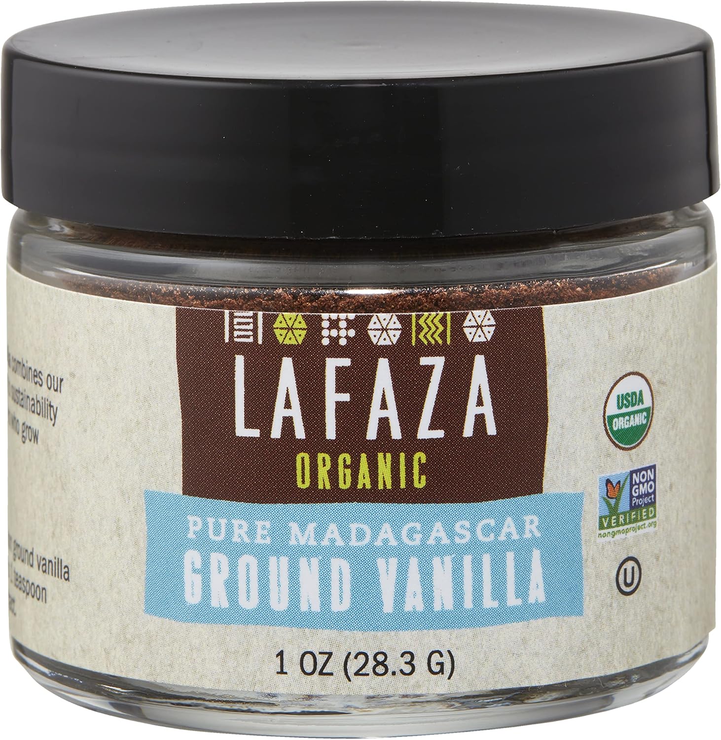 Lafaza Organic Madagascar Bourbon Pure Ground Vanilla Bean Powder, 1oz