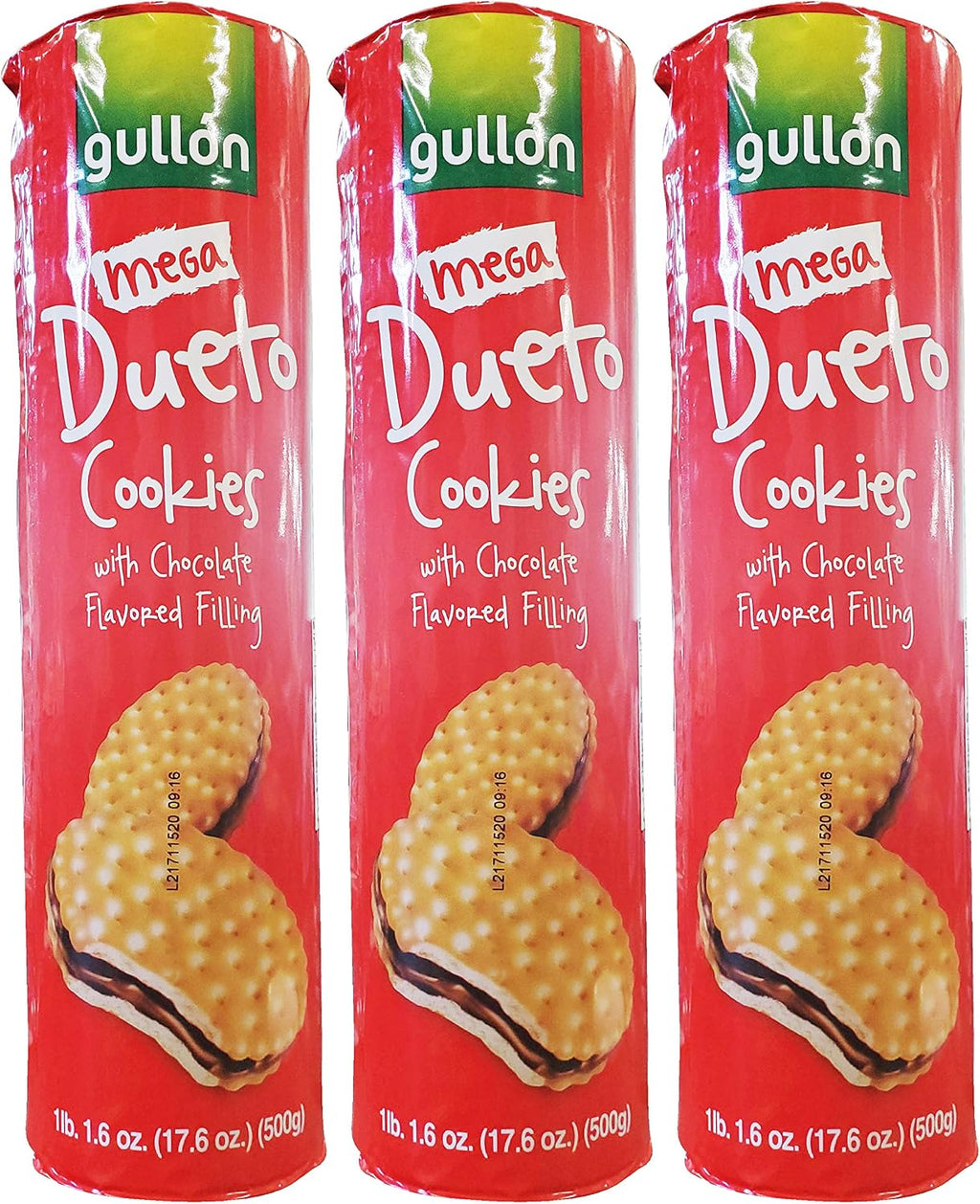 Gullon Dueto Cookies with Chocolate Flavored Filling (3 Pack, Total of 52.8oz)