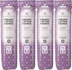 SoulSation Organic Cotton Rounds, 400 Count - Makeup Remover Pads for Face, Lint-Free
