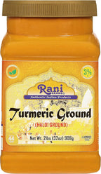Rani Turmeric (Haldi) Root Powder Spice, (High Curcumin Content) 32oz (2lbs) 908g Bulk PET Jar ~ All Natural | 100% Pure, Salt Free | Vegan | Gluten Friendly | NON-GMO | Kosher | Indian Origin