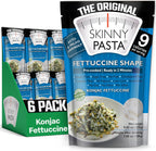 SKINNY PASTA Fettuccine - Healthy Konjac Shirataki Noodles, Low Carb Keto Pasta, Gluten Free, 6 Pack