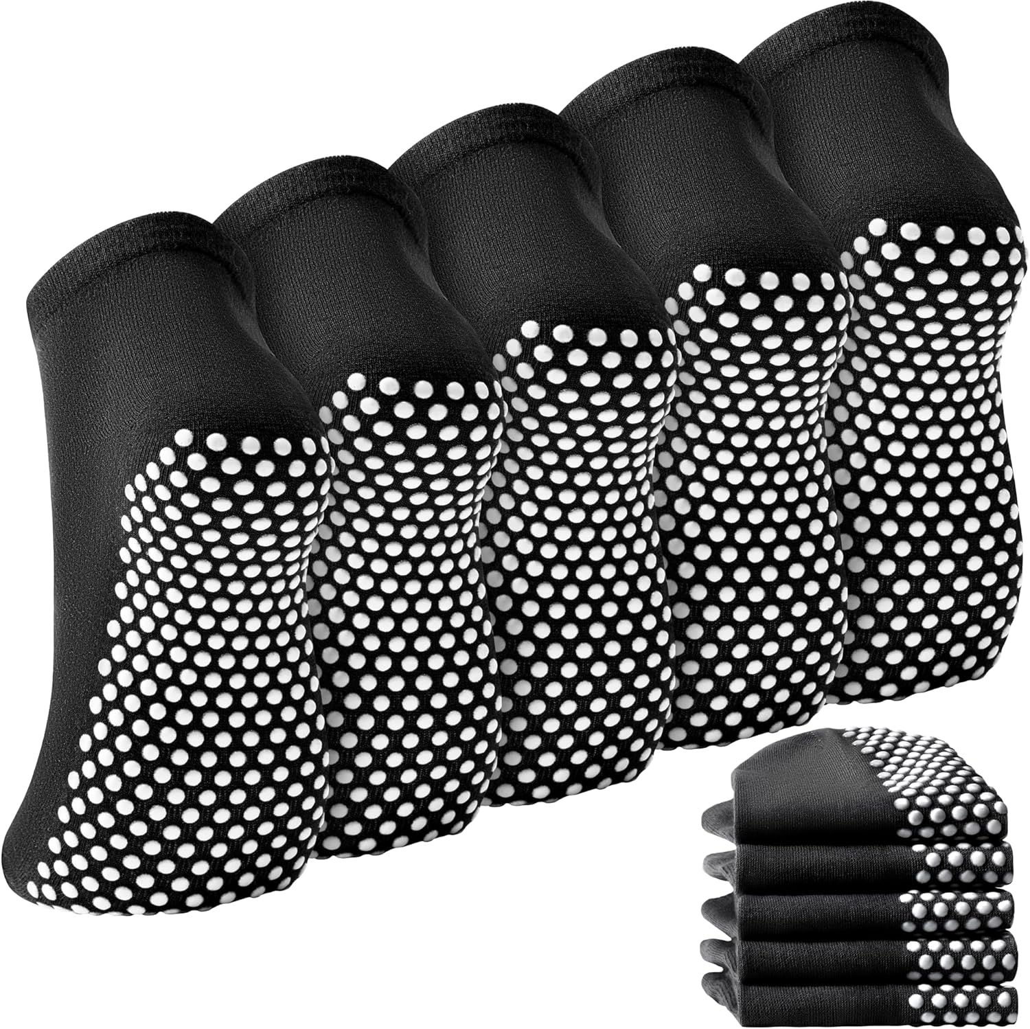 Grip Socks for Women & Men - Non Slip Pilates Yoga Socks with Grippers Hospital Slipper Socks for Barre Elderly