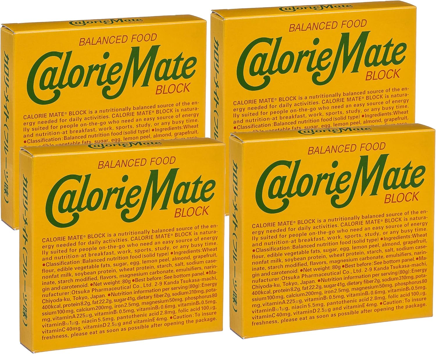Otsuka Calorie Mate Balanced Food Fruit 2.82oz/80g (4pack)