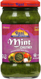 Rani Mint Chutney (Podina) 10.5oz (300g) Glass Jar, Ready to Eat ~ Vegan | Gluten Free | NON-GMO | Kosher | No Colors | Indian Origin
