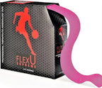 FlexU Kinesiology Tape Bulk Pack; Therapeutic Recovery Tape; Hypoallergenic, Long-Lasting; Reduces Risk of Sports Injuries, Alleviates Pain; Promotes Fast Recovery; Pro Grade