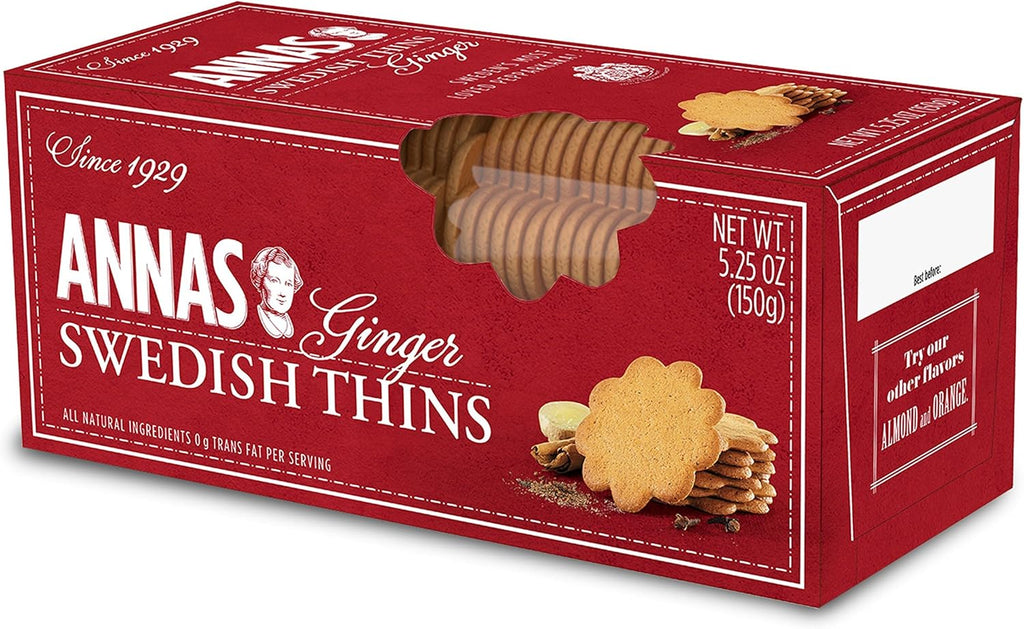 Anna's Ginger Thins Swedish Cookies 5.25 Oz (Pack of 12)