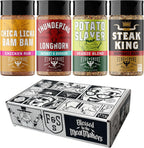 Fire & Smoke Society Meat & Potatoes Seasoning Variety Pack | BBQ Rubs, Gifts for Men, Father's Day Gifts | Steak Rub, Chicken, Burger Seasoning, Brisket Rub| Large Spices Set (4-Pack)