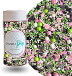 Sprinkle Pop Which Witch Sprinkle Mix| Black Green White Pink Sprinkles with ~20 Witch Hats Wands Wafer Paper| Halloween Sprinkles Made in USA for Decorating Cake Cupcakes Donuts Cookies Brownies,4oz