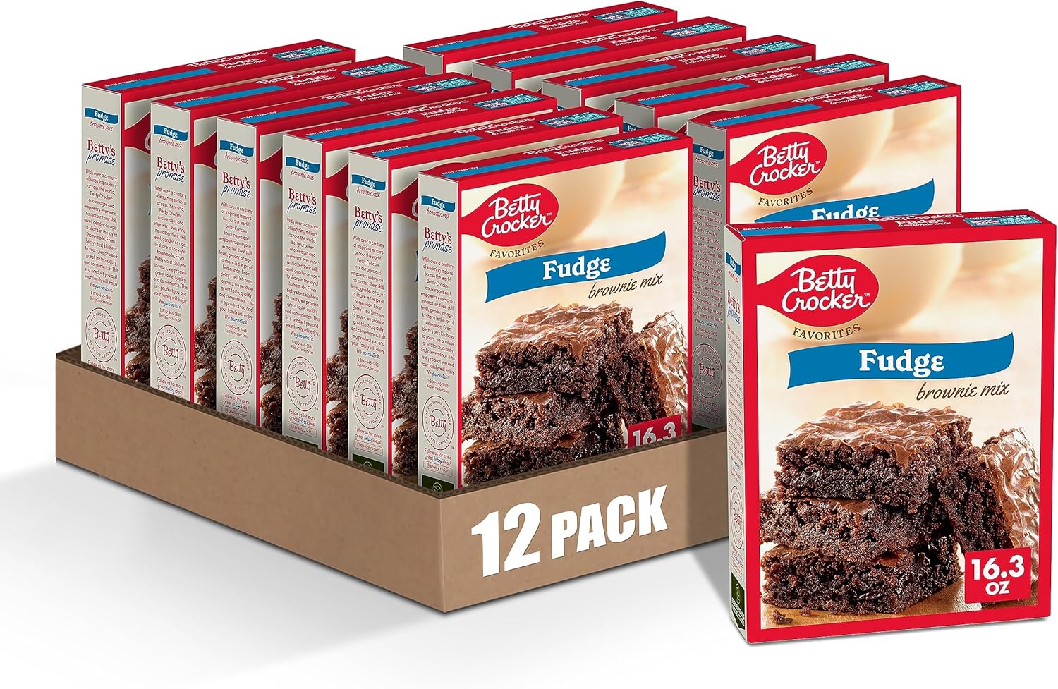 Betty Crocker Favorites Fudge Brownie Mix, 16.3 oz (Pack of 12)