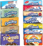 Cookie Dough Bites | 3.1 oz 12 Flavor Variety | Chocolate Chip, Birthday Cake, Caramel, Fudge Brownie, Mint, Peanut Butter, Cookies N Cream | Original Edible Cookie Dough Movie Theater Candy