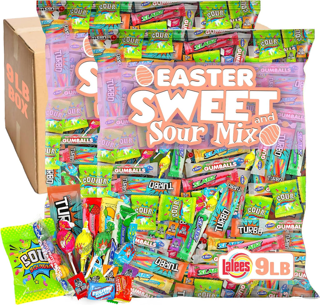 Lalees Sweet and Sour Mix - 9 Pounds - Bulk Assorted Bag of Candies - Perfect for Parties, Parades and Candy Buffets