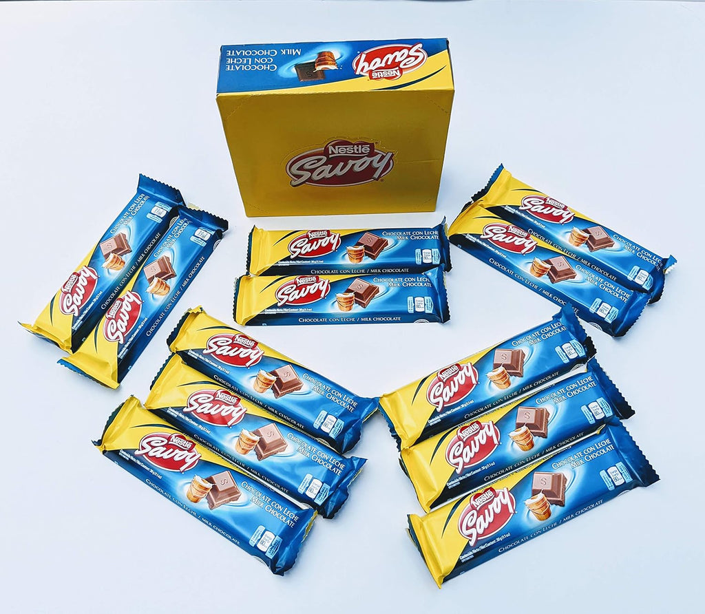 Chocolate con Leche / Milk Chocolate / Chocolat au lait / 12 unidades/units/ unités 30 gr / 1 06 oz. cada una/each/chacune