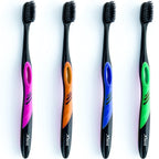 Xlent SMYL Activated Charcoal Toothbrush – Ultra Soft Tapered Bristles, Compact Head & Slim Design | 4 Count