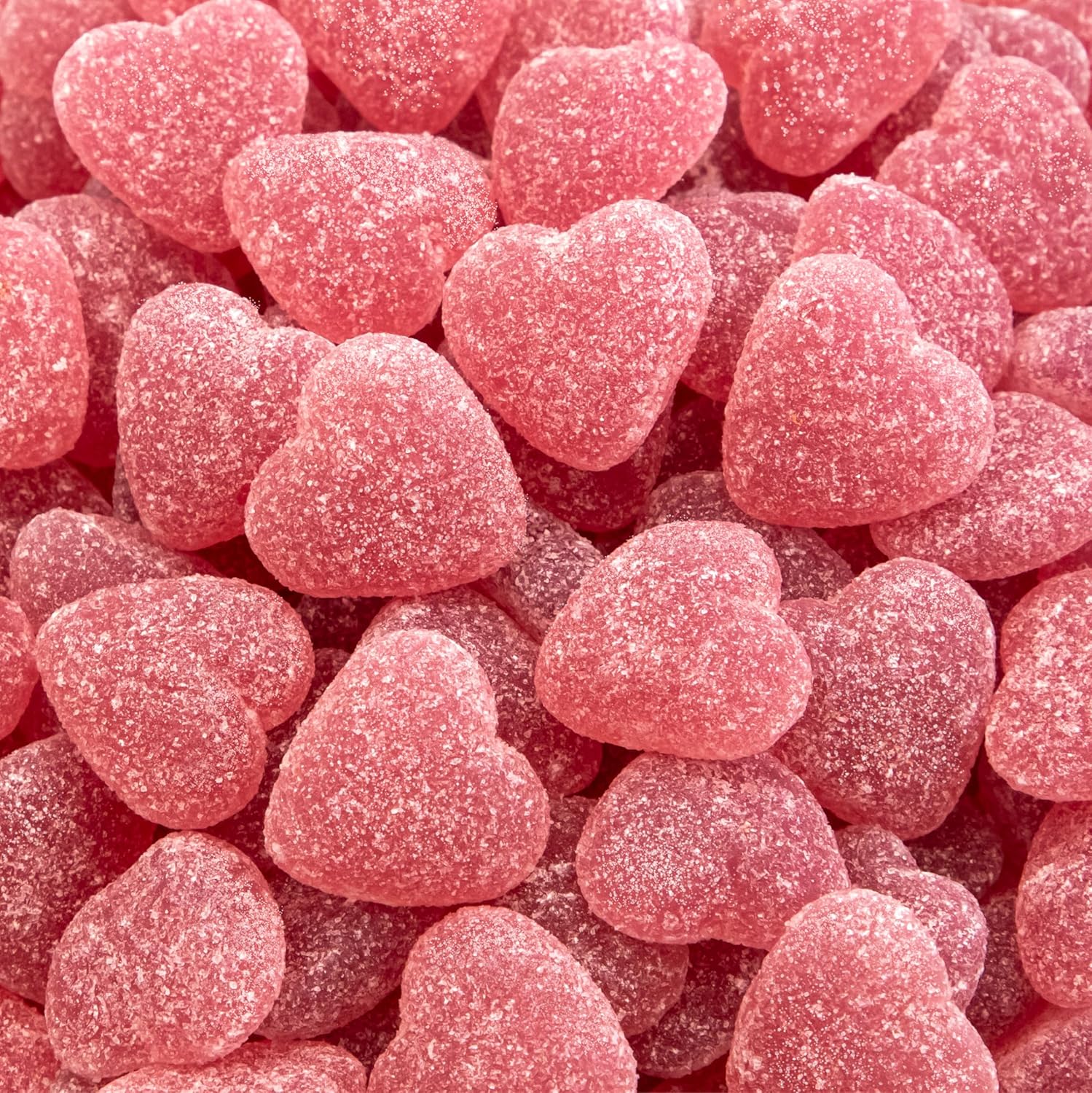 Cherry Jelly Hearts | 1-Pound Bag | Sour Candy | Dye Free Candy Hearts | Classic Gelatin Free Cherry Treats for Gifting, Buffets, Snacking & Dessert Topping