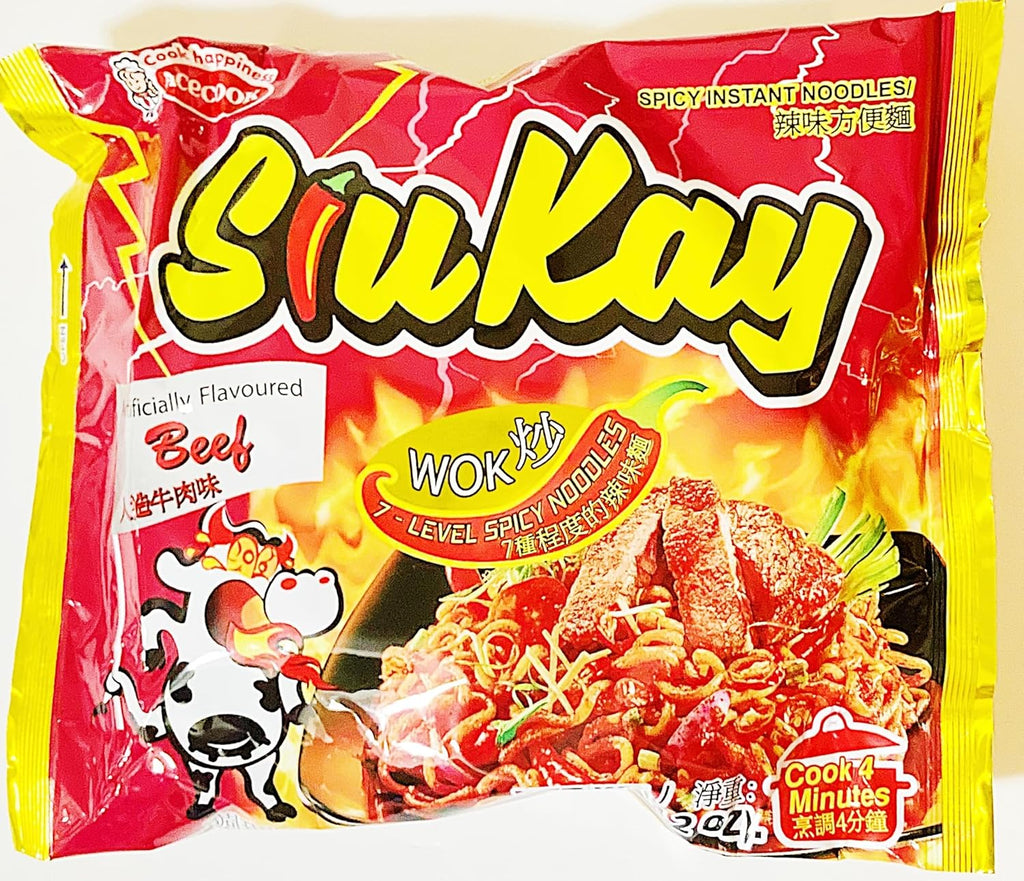 Spicy Instant Noodles, Artificially Beef Flavor, Wok Style, 4.2 Oz, 10 Packs