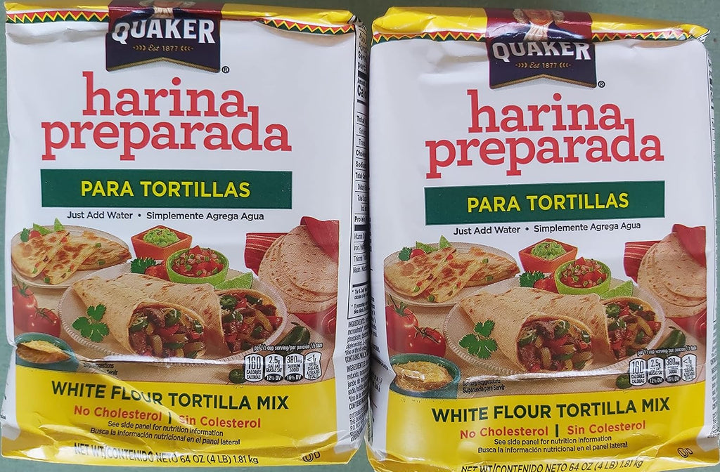 Quaker, Harina Preparada para Tortillas (Tortilla Flour), 4-Pound Bag (Pack of 2)