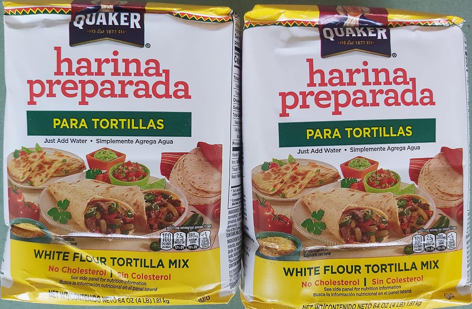 Quaker, Harina Preparada para Tortillas (Tortilla Flour), 4-Pound Bag (Pack of 2)
