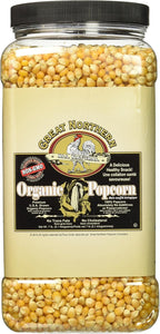 Organic Popcorn Kernels - 7lbs Resealable Bulk Jug of Gourmet Popping Corn for Microwave, Stovetop, and Popper Machines by Great Northern Popcorn