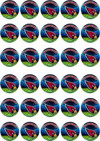 30 x Edible Cupcake Toppers Themed of Cardinals Collection of Edible Cake Decorations | Uncut Edible on Wafer Sheet