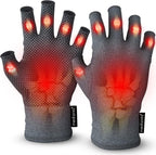 Medipaq Anti-Arthritis Gloves with Extra Grip for Men & Women - Fingerless Compression Gloves - Relieve Arthritis Pain