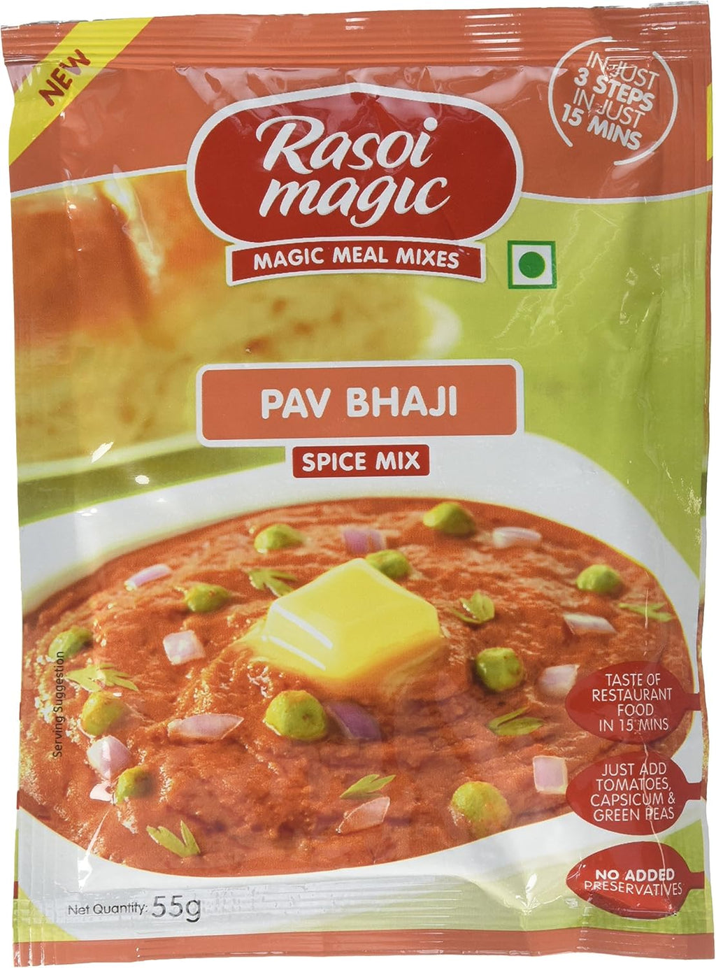 Rasoi Magic, Pav Bhaji Spice Mix, 55 Grams(gm)