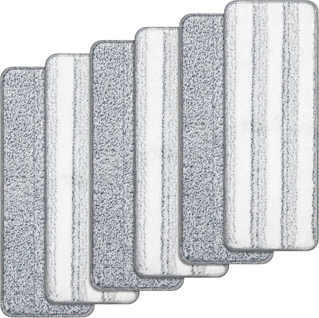 6pcs Mop Replacement Pads Compatible with Joymoop Mop, Universal 13"x4.9” Microfiber Mop Pads, Mop Head Replacement, Flat Mop Pads Washable Microfiber, Reusable Floor Mop Pads, Cleaning Tools