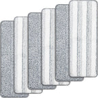 6pcs Mop Replacement Pads Compatible with Joymoop Mop, Universal 13"x4.9” Microfiber Mop Pads, Mop Head Replacement, Flat Mop Pads Washable Microfiber, Reusable Floor Mop Pads, Cleaning Tools