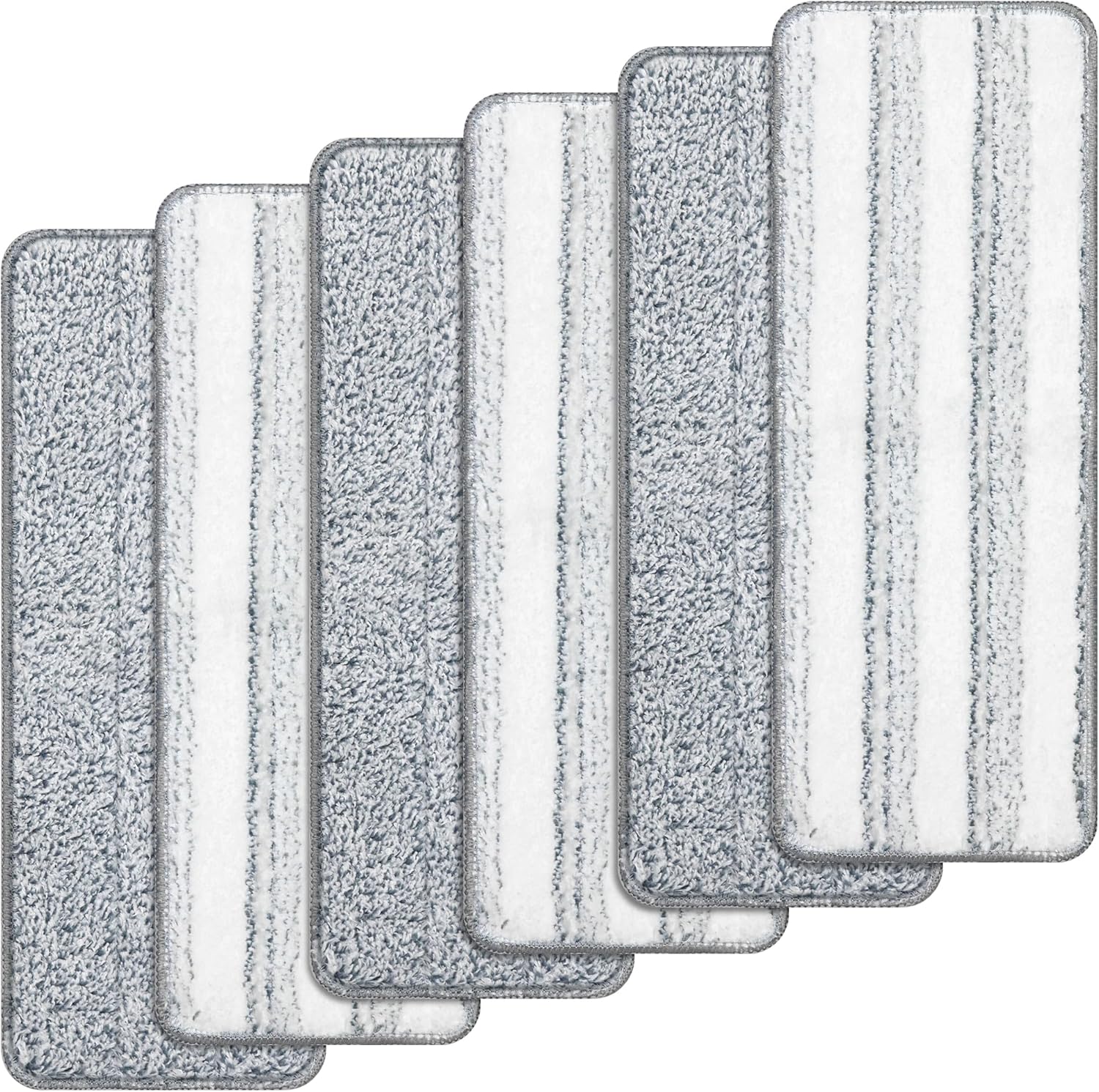 6pcs Mop Replacement Pads Compatible with Joymoop Mop, Universal 13"x4.9” Microfiber Mop Pads, Mop Head Replacement, Flat Mop Pads Washable Microfiber, Reusable Floor Mop Pads, Cleaning Tools