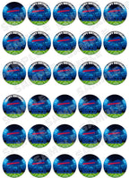 30 x Edible Cupcake Toppers – Buffalo Football Team Themed Collection of Edible Cake Decorations | Uncut Edible on Wafer Sheet