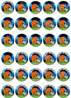 30 x Edible Cupcake Toppers – Cleveland Brown Themed Collection of Edible Cake Decorations | Uncut Edible on Wafer Sheet