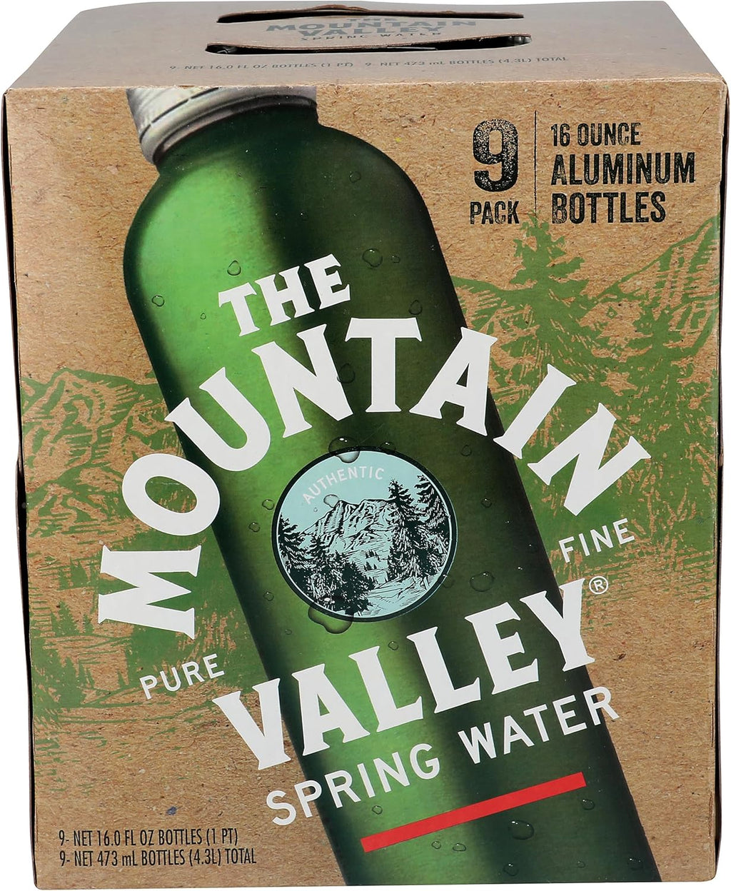 MOUNTAIN VALLEY WATER Spring Water 9pk, 16 FZ